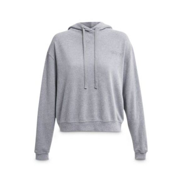 NWT WSLY Womens Gray Tie Heather Long Sleeve Hoodie Top M - Picture 1 of 2